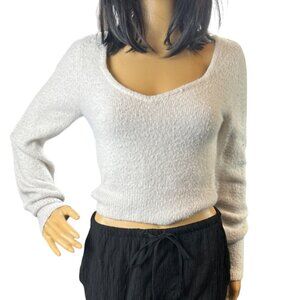 (5 for $25) Sincerely Jules Super Soft V-Neck Fitted Sweater in White